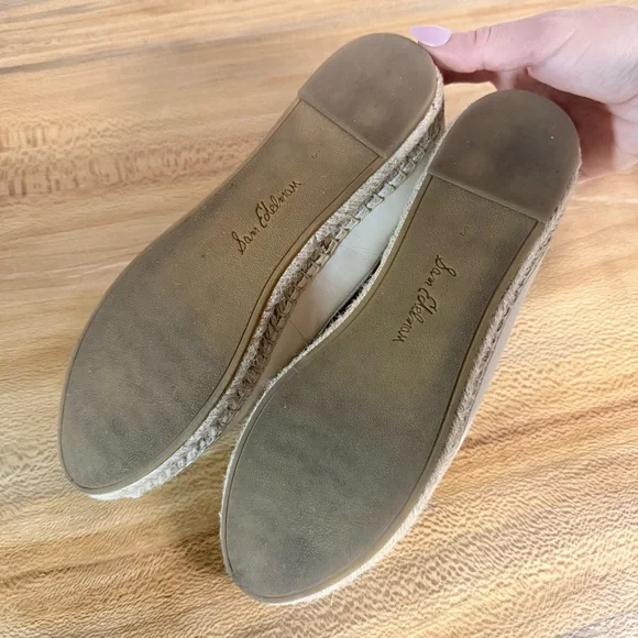 Sam Edelman Women's Kai Espadrille Loafer in Ivory Leather Size 8 - Picture 6 of 10